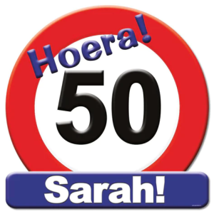 sarah 50 jaar versiering